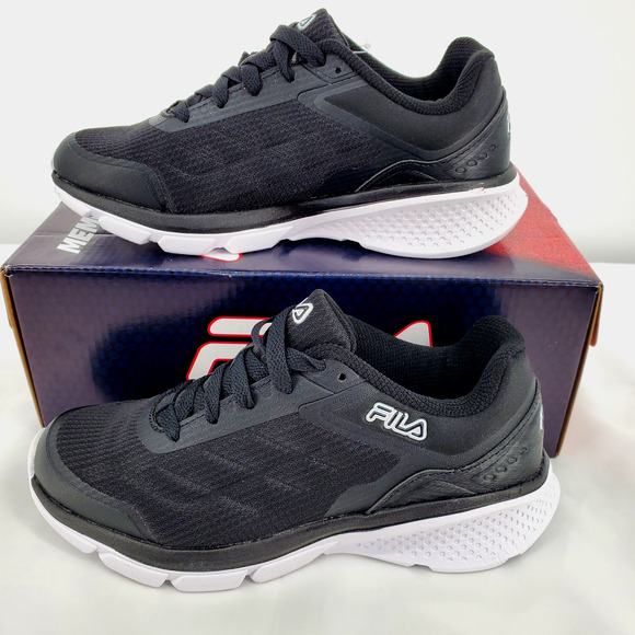 Fila Womens 8.5 Memory Core Callibration 23 Lightweight Black Sneakers New - Picture 1 of 9